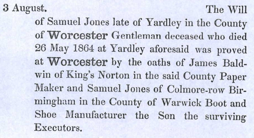 1864 Samuel Jones