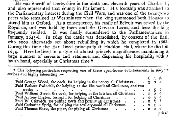 Haddon Hall accounts